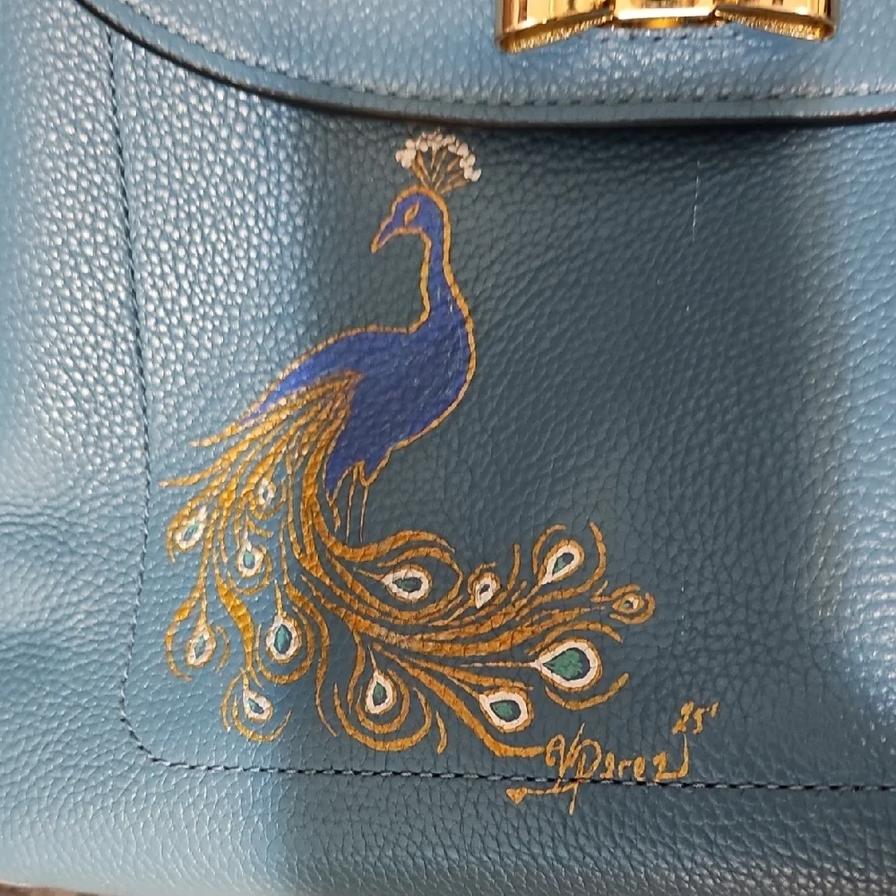 Kate Spade Teal Backpack with Peacock (Still Available 🙂) - Picture 3 of 8